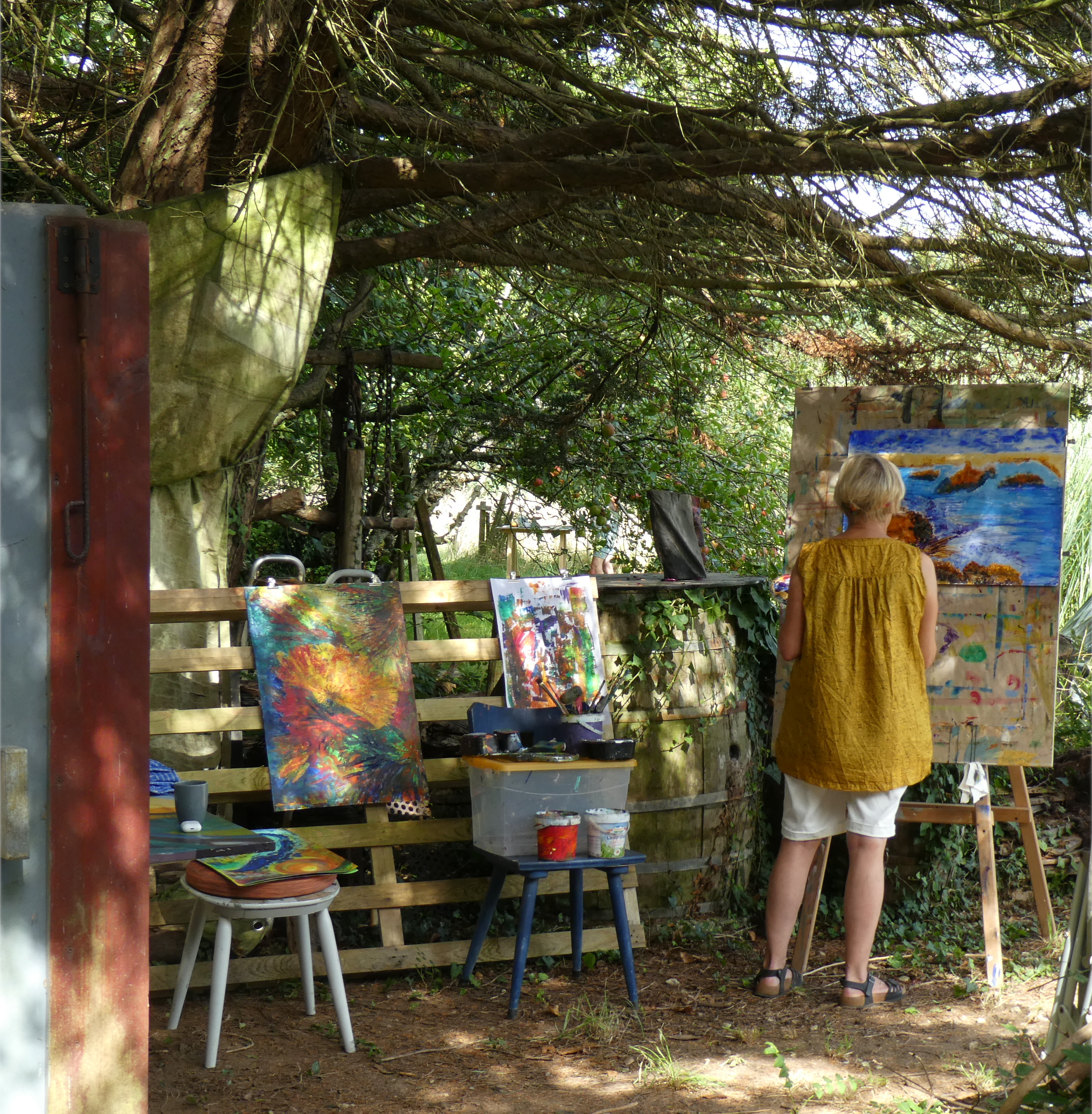Malerei vor dem Atelier